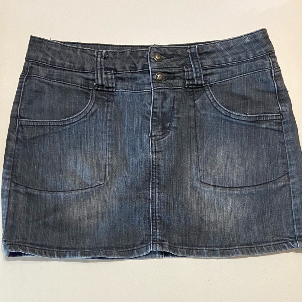 LIQUID X - Dark Wash Mini Skirt